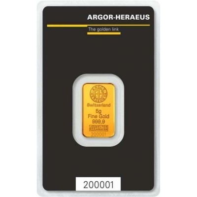 Argor-Heraeus investiční zlatý slitek 5 Gramů