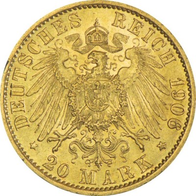 Imperiul German 20 Mark - 7,96 g - Monedă din aur pentru...