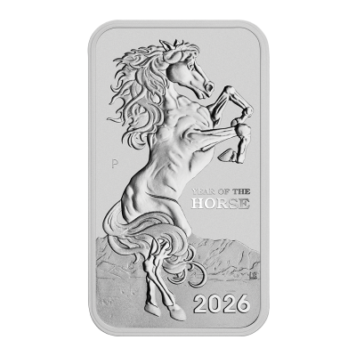 Lunar Rectangular Horse (2026) - 1 Oz - Silver Investment...