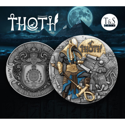 Thoth - 2 Oz - Monedă de colecție din argint
