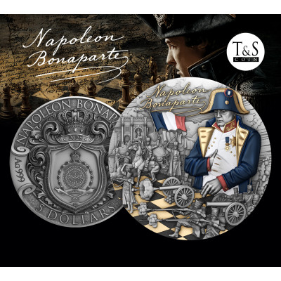 Napoleon Bonaparte - 2 Oz - Monedă de colecție din argint