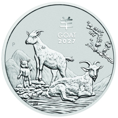Lunar Goat (2027) – 1 kg – Monedă de investiție din argint